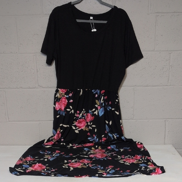 Women's Short Sleeve Casual Maxi Dress Plus Size 2XL, NWT - Picture 2 of 8